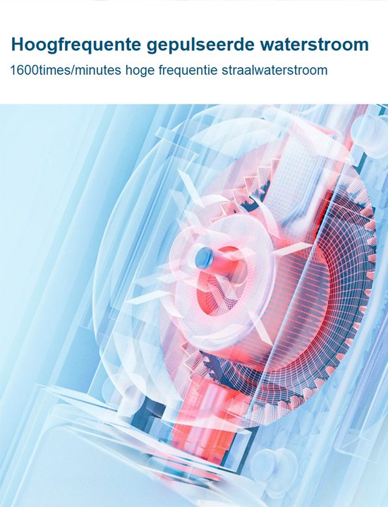 Waterflosser met 390 ml waterreservior en 4 opzetstukken