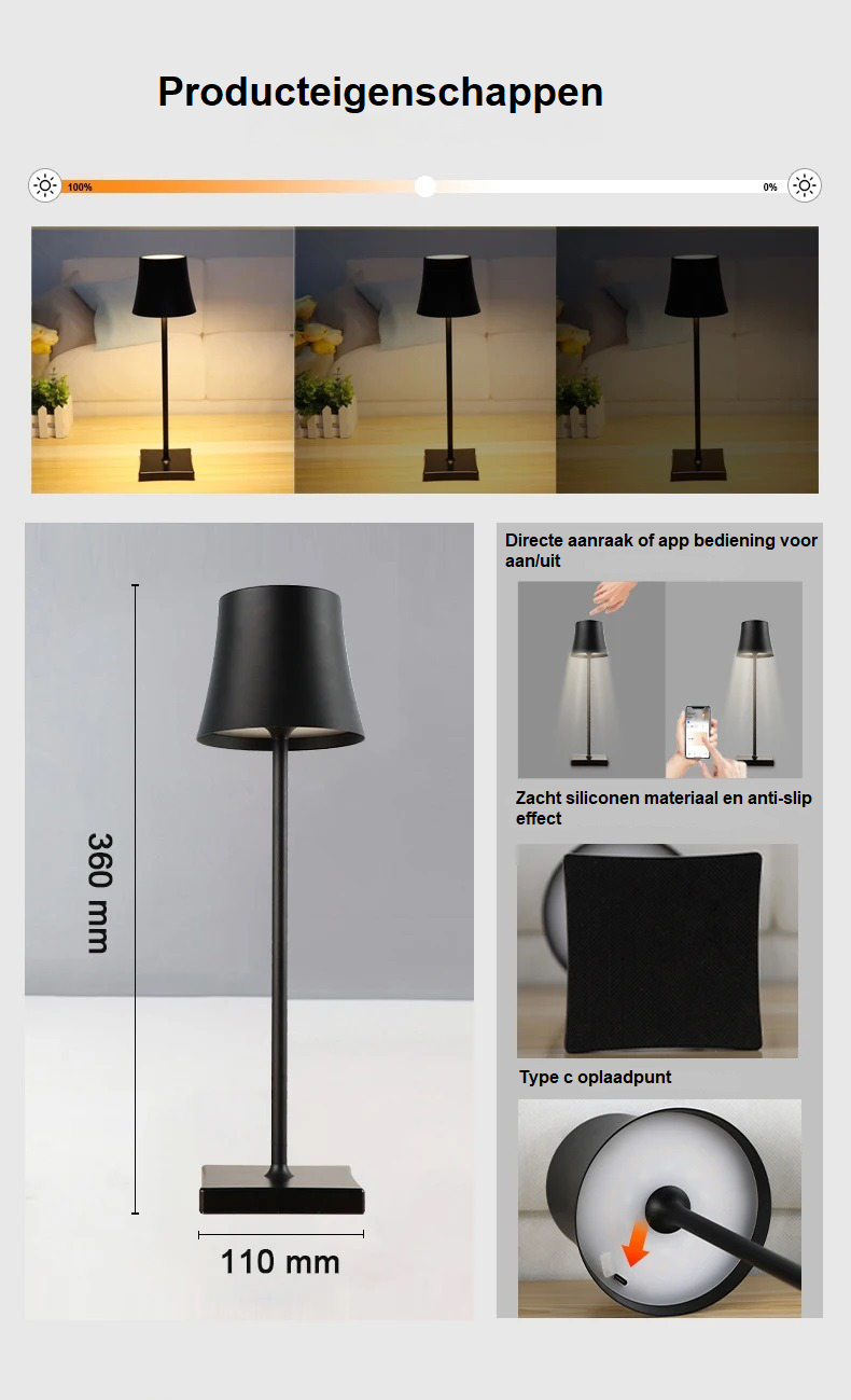 Tafellamp Oplaadbaar RGB